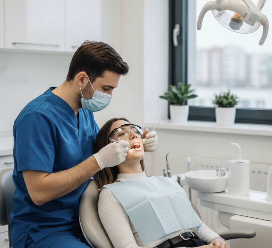 Dental checkup illustrating the relationship between diabetes and gum disease