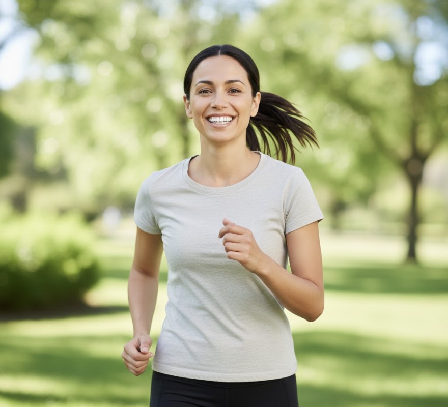 Smiling person showing healthy teeth and positive mood